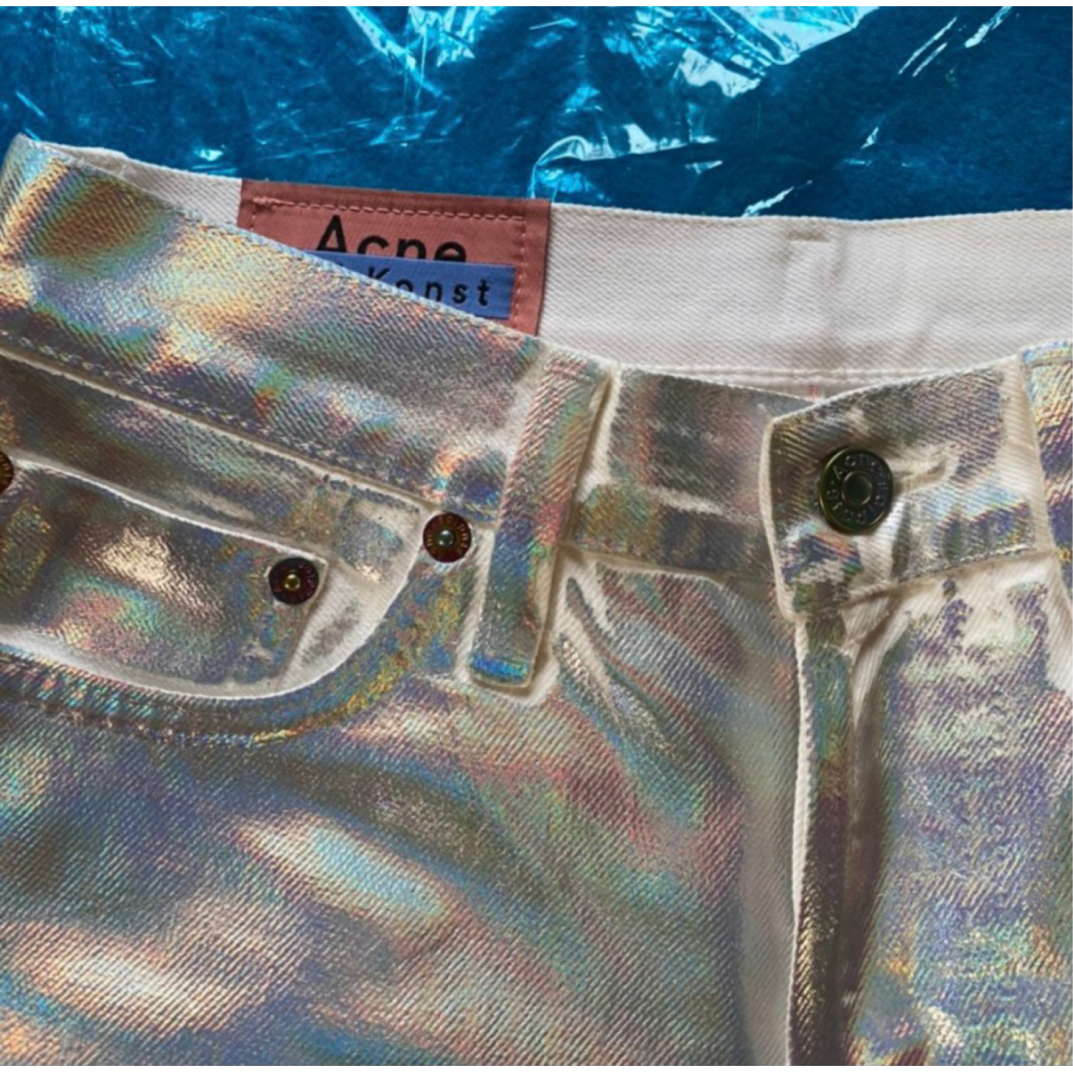 Blå konst straight jeans Acne Studios 
